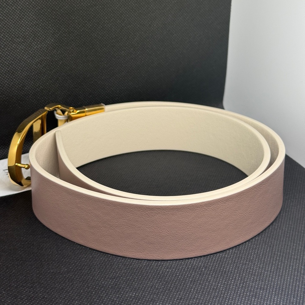DIOR BNIB NWT 30 MONTAIGNE LEATHER BELT SIZE 75 IN BLANC/ WHITE AND PINK PASTEL - Picture 9 of 9